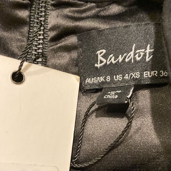 Bardot Black Midi Dress Size 4 NWT - Picture 5 of 8